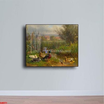 File gốc Tranh sơn dầu phong cảnh châu âu CA6271 (in lụa) tranh mã đáo