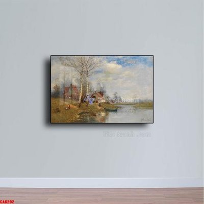 File tranh Tranh sơn dầu phong cảnh châu âu CA6292 (ảnh gốc) in trần 3D