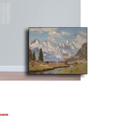 File gốc Tranh sơn dầu phong cảnh châu âu CA6299 (trang trí) phòng ngủ