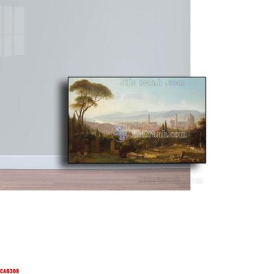 File ảnh Tranh sơn dầu phong cảnh châu âu CA6308 (gốc) in biển hiệu