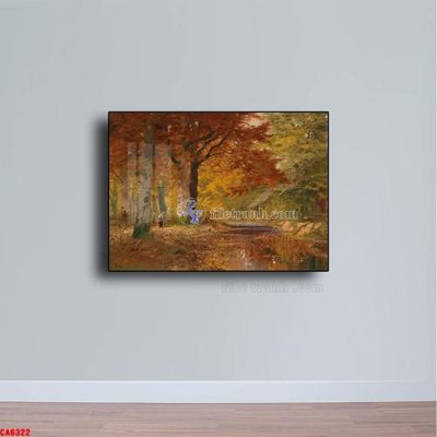 File tranh Tranh sơn dầu phong cảnh châu âu CA6322 (gốc) phong cách tối giản