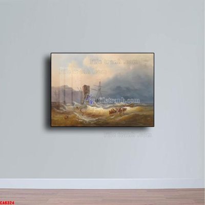 Hình ảnh file gốc Tranh sơn dầu phong cảnh châu âu CA6324 (chất lượng cao)