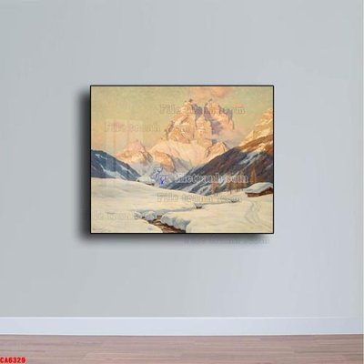 Ảnh mô tả file gốc in mica Tranh sơn dầu phong cảnh châu âu CA6329