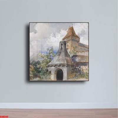 File in trần Tranh sơn dầu phong cảnh châu âu CA6342 (file gốc) phong thủy