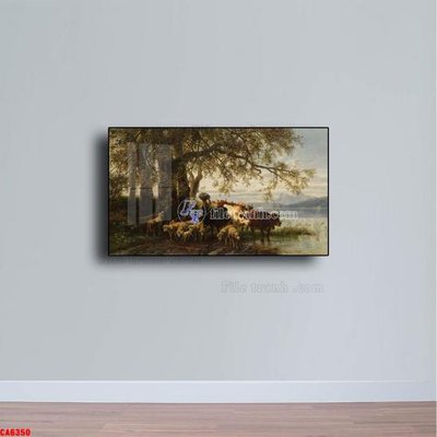 File tranh Tranh sơn dầu phong cảnh châu âu CA6350 (gốc) in trên kính