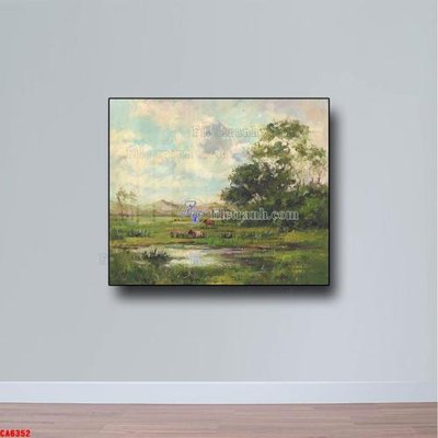 File ảnh Tranh sơn dầu phong cảnh châu âu CA6352 (gốc) in Hiflex