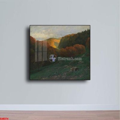 File gốc Tranh sơn dầu phong cảnh châu âu CA6374 (in lụa) tranh mã đáo