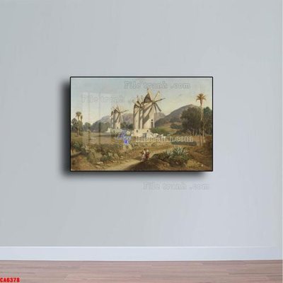 File PSD Tranh sơn dầu phong cảnh châu âu CA6378 (bản gốc) đã tách nền