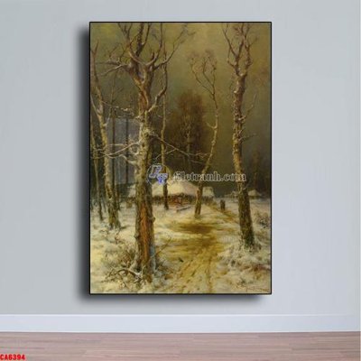 File gốc Tranh sơn dầu phong cảnh châu âu CA6394 (in 3D) nghệ thuật