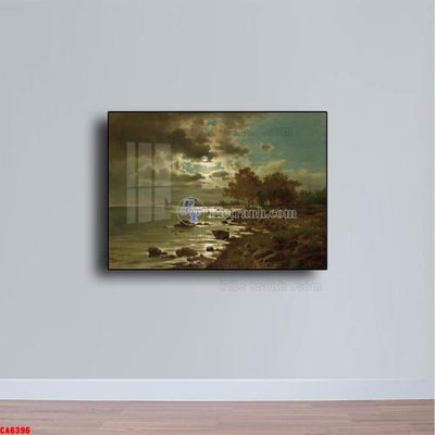 File in trần Tranh sơn dầu phong cảnh châu âu CA6396 (file gốc) phong thủy