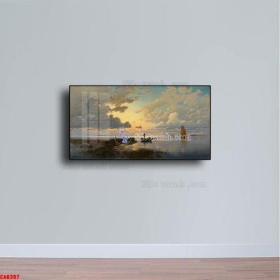 Ảnh gốc Tranh sơn dầu phong cảnh châu âu CA6397 (độ nét cao) in mica
