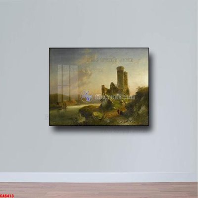 File in ấn Tranh sơn dầu phong cảnh châu âu CA6413 (bản gốc) chất lượng cao