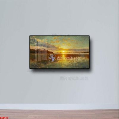 File PSD Tranh sơn dầu phong cảnh châu âu CA6417 (gốc) cho in quảng cáo