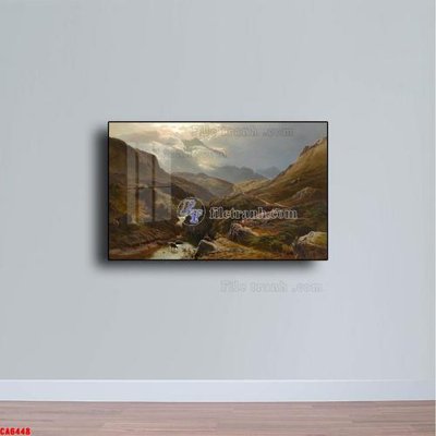 File in lụa Tranh sơn dầu phong cảnh châu âu CA6448 (tân cổ điển) Tranh sơn dầu phong cảnh châu âu CA6448