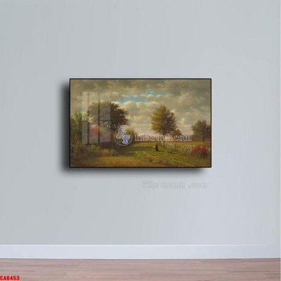 File gốc Tranh sơn dầu phong cảnh châu âu CA6453 (in ấn) màu sắc trung thực