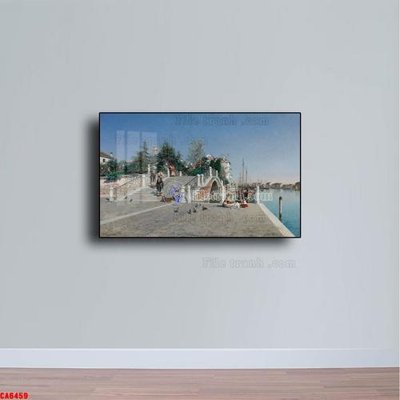 File in ấn Tranh sơn dầu phong cảnh châu âu CA6459 chuyên nghiệp