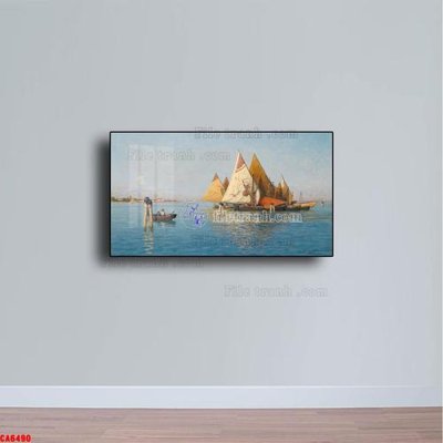 File tranh Tranh sơn dầu phong cảnh châu âu CA6490 (bản gốc) in lụa 3D