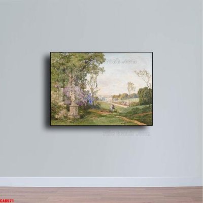 File gốc Tranh sơn dầu phong cảnh châu âu CA6571 (in 3D) cho trang trí