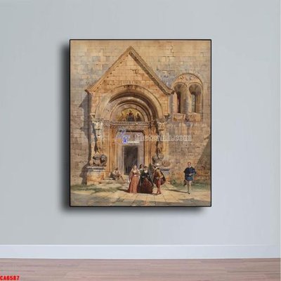 File in trần Tranh sơn dầu phong cảnh châu âu CA6587 (bản gốc) trời sao