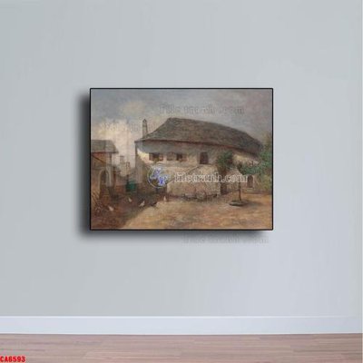 Tải file Tranh sơn dầu phong cảnh châu âu CA6593 (gốc) chủ đề phong thủy