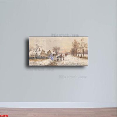 File PSD Tranh sơn dầu phong cảnh châu âu CA6596 (gốc) nhiều lớp (multi-layer)