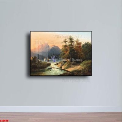 File tranh Tranh sơn dầu phong cảnh châu âu CA6625 (file gốc) chuẩn màu in