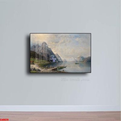 Download file gốc Tranh sơn dầu phong cảnh châu âu CA6629 (in lụa) cao cấp