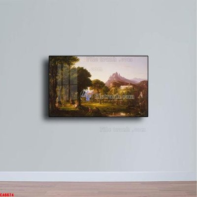 File tranh Tranh sơn dầu phong cảnh châu âu CA6674 (gốc) chủ đề động vật