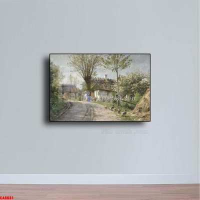 File in ấn Tranh sơn dầu phong cảnh châu âu CA6681 (bản gốc) sắc nét