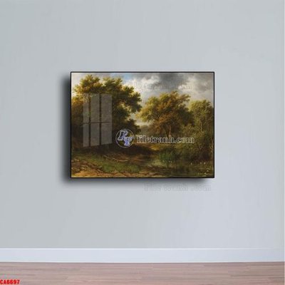 File gốc Tranh sơn dầu phong cảnh châu âu CA6697 (in lụa) trang trí tường