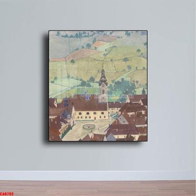 File tranh Tranh sơn dầu phong cảnh châu âu CA6702 (ảnh gốc) in trần 3D