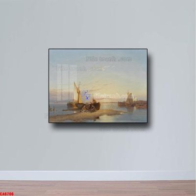 File tranh Tranh sơn dầu phong cảnh châu âu CA6706 (bản gốc) treo quán cafe