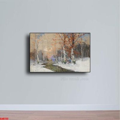 File tranh Tranh sơn dầu phong cảnh châu âu CA6722 (ảnh gốc) in trần 3D