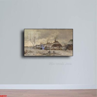 Tải file Tranh sơn dầu phong cảnh châu âu CA6727 (gốc) chủ đề hoa sen