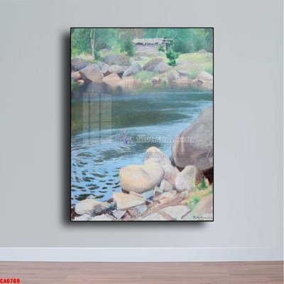 File gốc Tranh sơn dầu phong cảnh châu âu CA6769 (in tráng gương) sang trọng