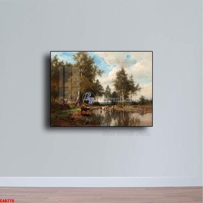 File gốc Tranh sơn dầu phong cảnh châu âu CA6775 (vector) cho in ấn