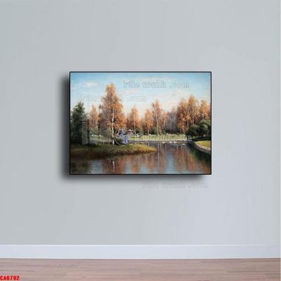 Tải file Tranh sơn dầu phong cảnh châu âu CA6792 (gốc) chủ đề hoa sen