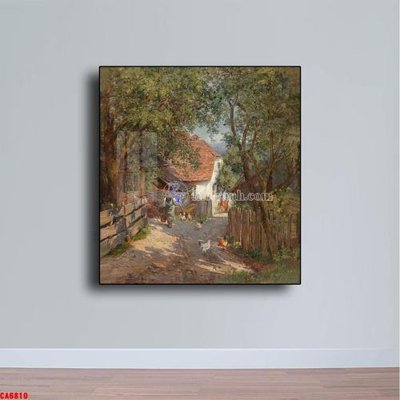 File gốc Tranh sơn dầu phong cảnh châu âu CA6810 (vector) cho in ấn