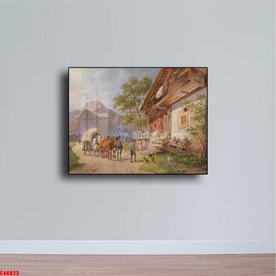 File tranh Tranh sơn dầu phong cảnh châu âu CA6823 (bản gốc) trang trí văn phòng