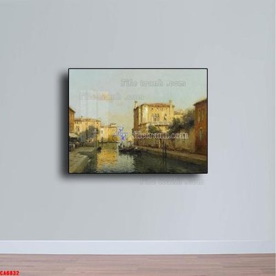 File gốc Tranh sơn dầu phong cảnh châu âu CA6832 (dành cho trang trí nội thất)