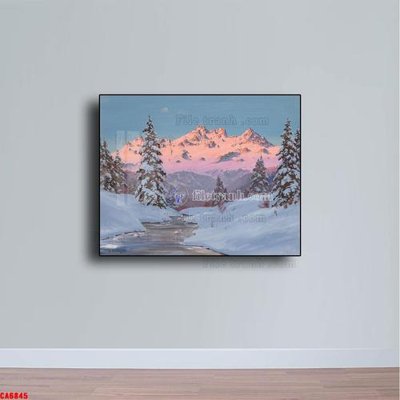 File in trần Tranh sơn dầu phong cảnh châu âu CA6845 (bản gốc) hoa văn