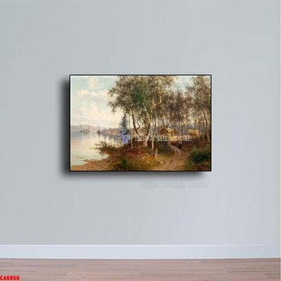 File gốc Tranh sơn dầu phong cảnh châu âu CA6850 (in mica) cắt laser