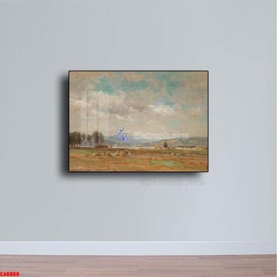 File in trần Tranh sơn dầu phong cảnh châu âu CA6860 (bản gốc) trời sao