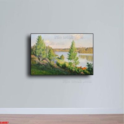Ảnh mô tả file gốc in mica Tranh sơn dầu phong cảnh châu âu CA6887