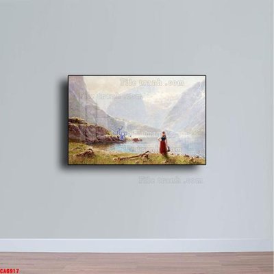 File in lụa Tranh sơn dầu phong cảnh châu âu CA6917 (tân cổ điển) Tranh sơn dầu phong cảnh châu âu CA6917