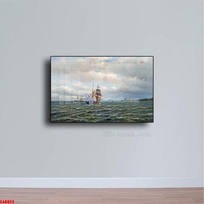 File gốc Tranh sơn dầu phong cảnh châu âu CA6923 (in tráng gương) sang trọng