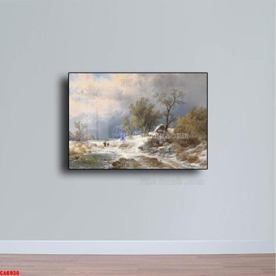 Download file Tranh sơn dầu phong cảnh châu âu CA6930 (gốc) in mica cao cấp