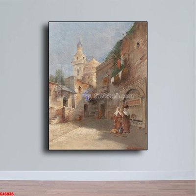 File tranh Tranh sơn dầu phong cảnh châu âu CA6936 (bản gốc) in lụa 3D