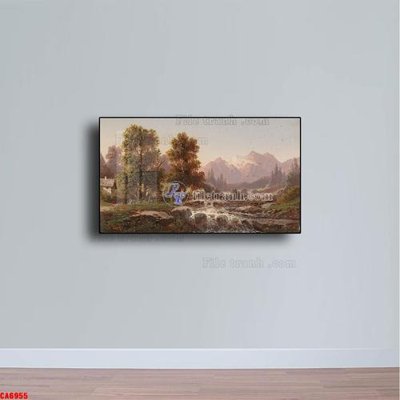 File gốc Tranh sơn dầu phong cảnh châu âu CA6955 (dành cho trang trí nội thất)