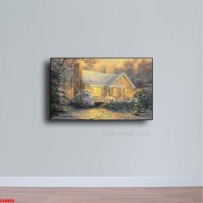 File ảnh Tranh sơn dầu phong cảnh châu âu CA6958 (gốc) dùng in Pano